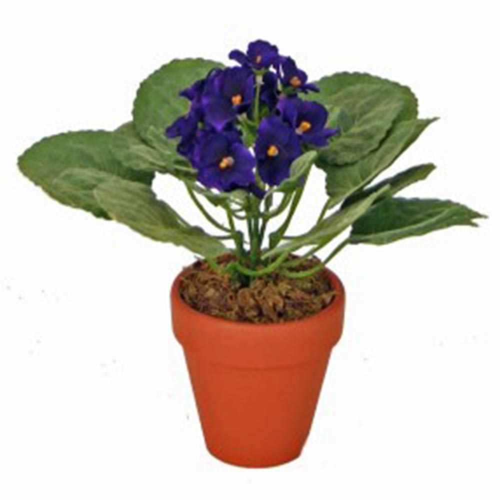 of voor federatie Kunstbloemen afrikaanse violet purple in pot - Sunshine Colours