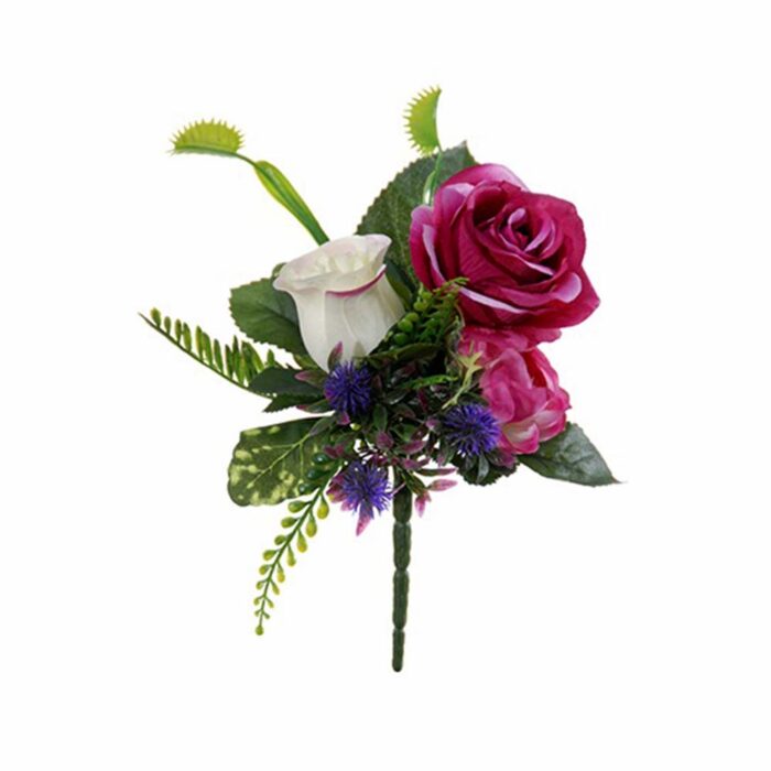 bouquet de fleurs artificielles roses bruyère.