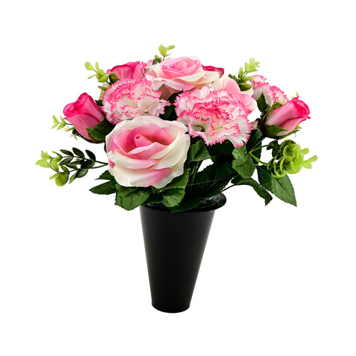 fleurs artificielles rose bouton de rose oeillets – Image 3